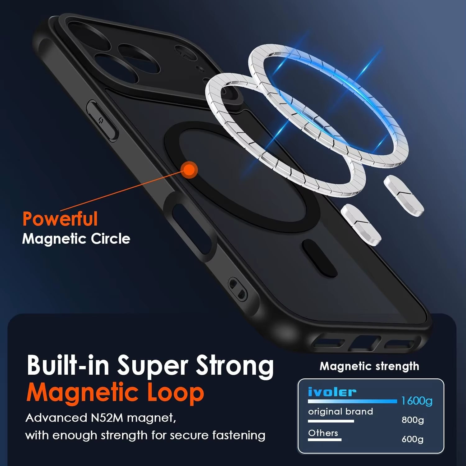 For Magsafe Strong Magnetic Wireless Charging Case for Iphone 17 Pro Max Air 17Promax 5G Shockproof Matte Back Cover Coque